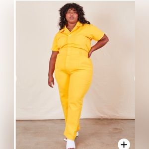 NWOT Big Bud Press Short Sleeve Jumpsuit Sunshine Yellow